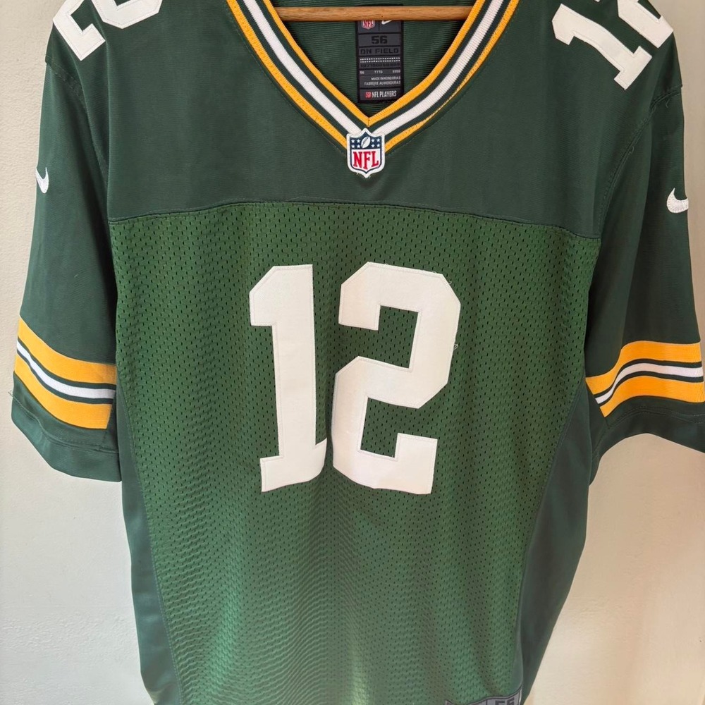 Nike Aaron Rodgers Green Bay Packers Jersey Stitched Size 56 NFL Green 12